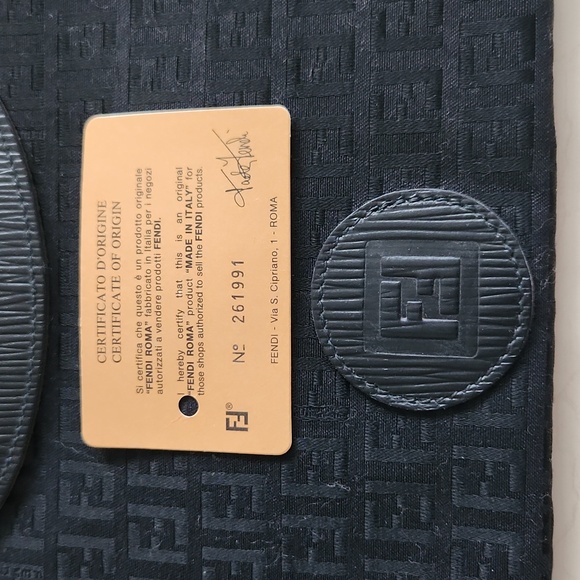 Fendi Black Fabric Handbag/Clutch - Picture 4 of 4